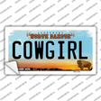Cowgirl North Dakota Novelty Sticker Decal