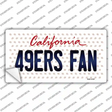 49ERS Fan California Novelty Sticker Decal