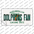 Dolphins Fan Florida Novelty Sticker Decal