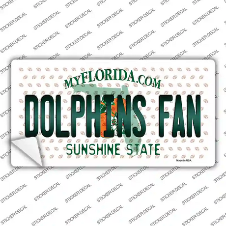 Dolphins Fan Florida Novelty Sticker Decal