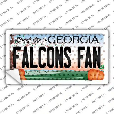 Falcons Fan Georgia Novelty Sticker Decal