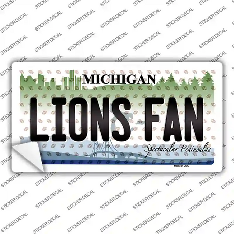 Lions Fan Michigan Novelty Sticker Decal