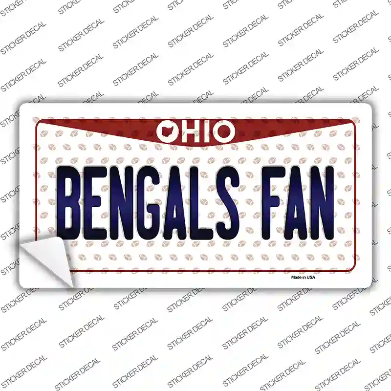 Bengals Fan Ohio Novelty Sticker Decal