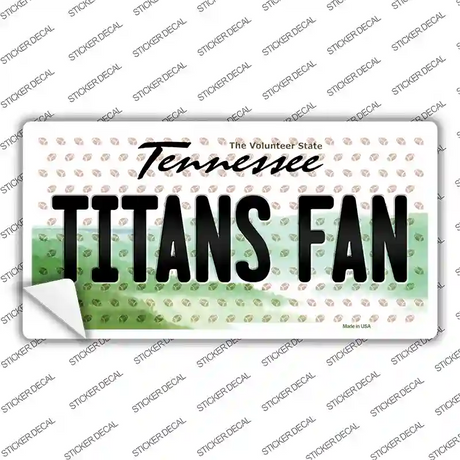 Titans Fan Tennessee Novelty Sticker Decal