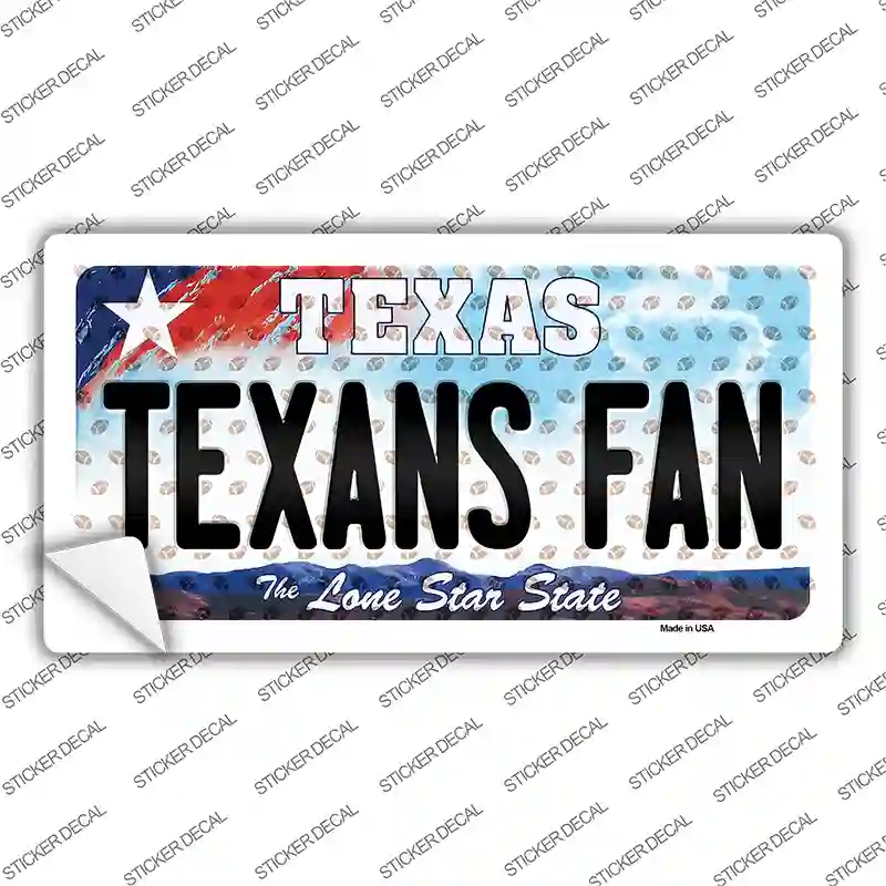 Texans Fan Texas Novelty Sticker Decal