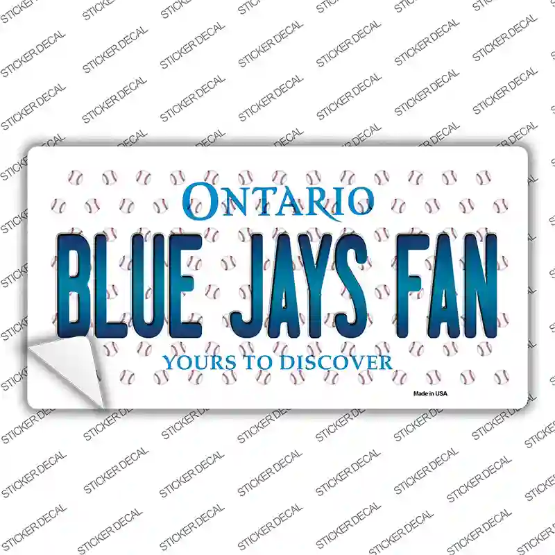 Blue Jays Fan Ontario Novelty Sticker Decal