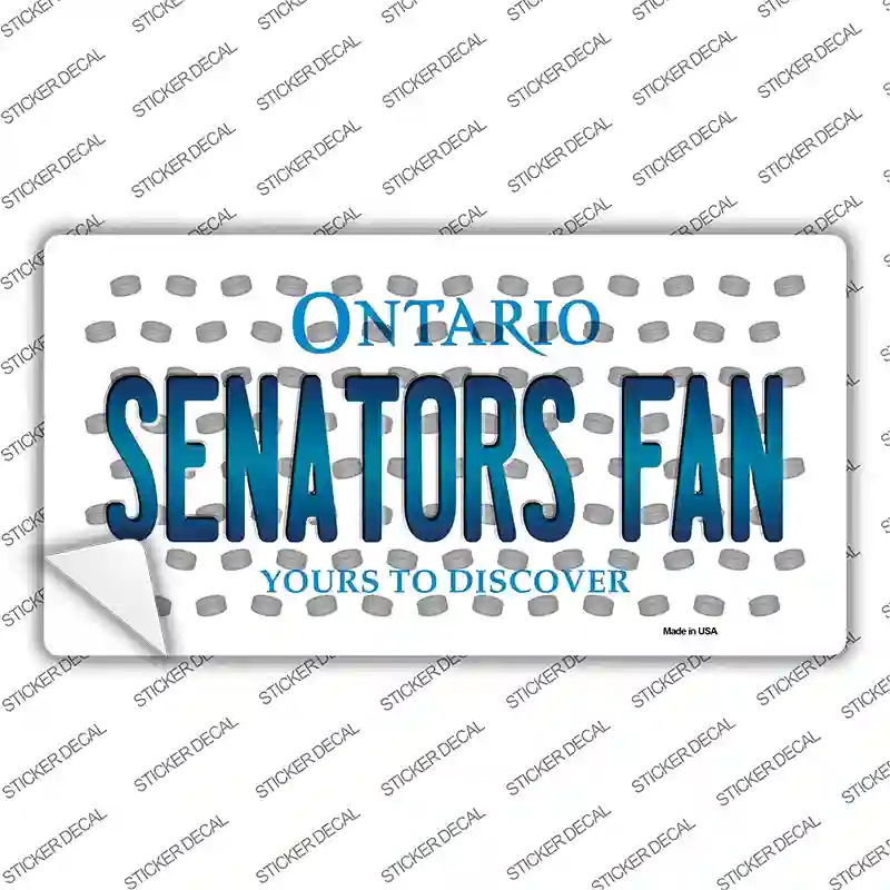Senators Fan Ontario Novelty Sticker Decal