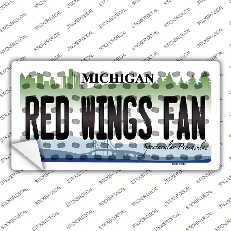 Red Wings Fan Michigan Novelty Sticker Decal