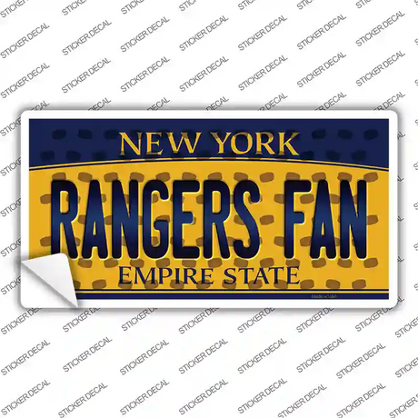 Rangers Fan New York Novelty Sticker Decal