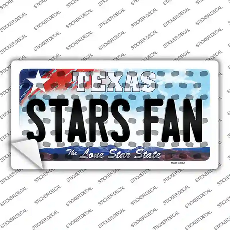 Stars Fan Texas Novelty Sticker Decal