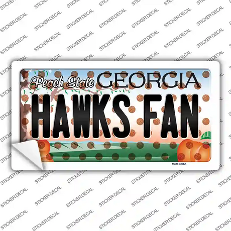 Hawks Fan Georgia Novelty Sticker Decal