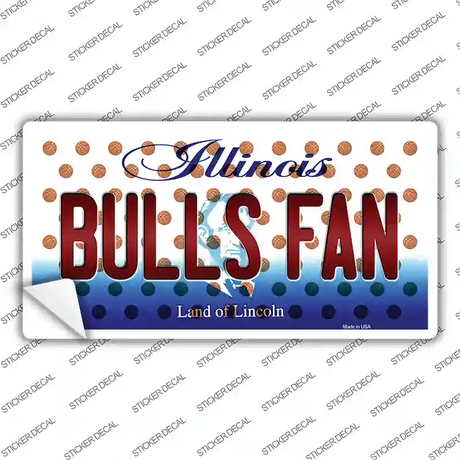 Bulls Fan Illinois Novelty Sticker Decal