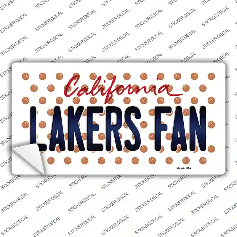 Lakers Fan California Novelty Sticker Decal