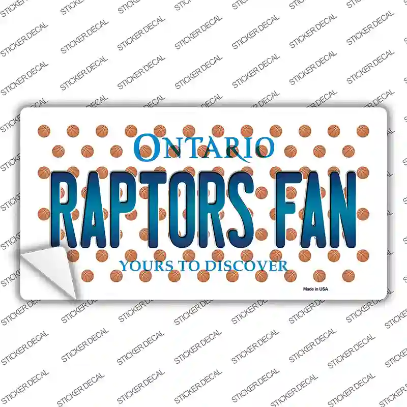 Raptors Fan Ontario Novelty Sticker Decal