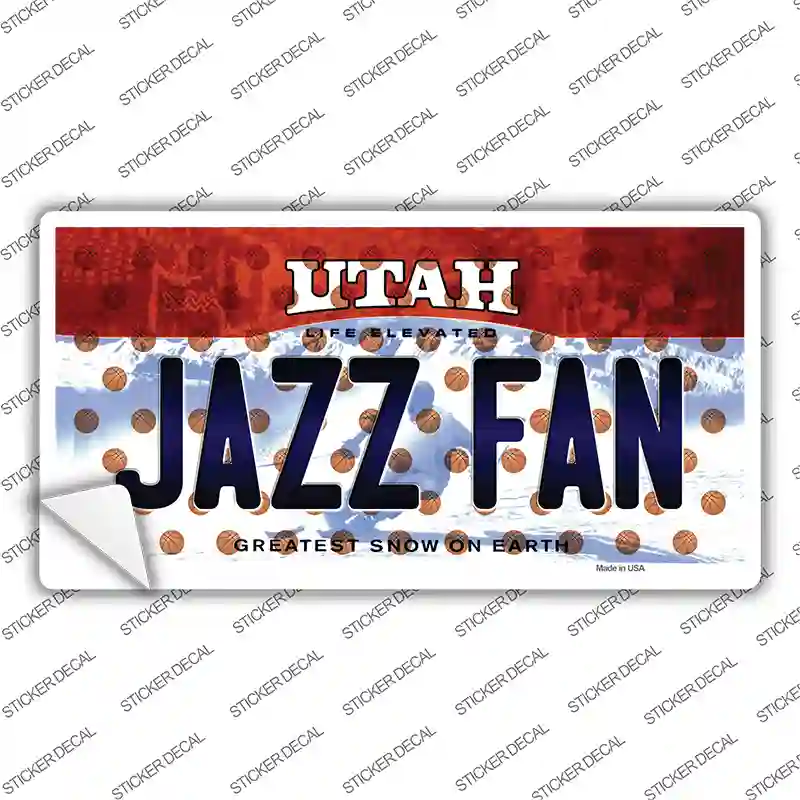 Jazz Fan Utah Novelty Sticker Decal