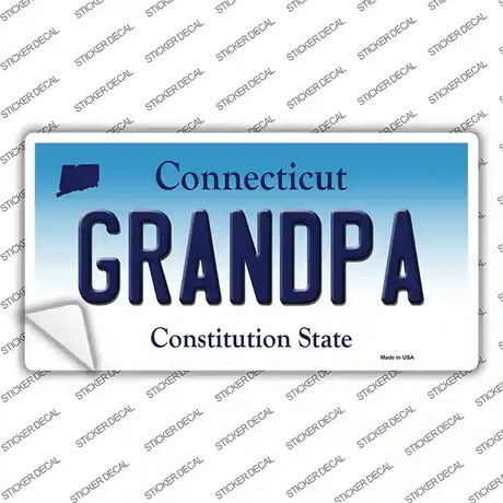 Grandpa Connecticut Novelty Sticker Decal