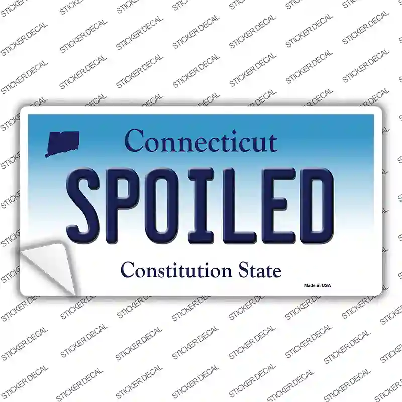 Spoiled Connecticut Novelty Sticker Decal