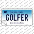 Golfer Connecticut Novelty Sticker Decal