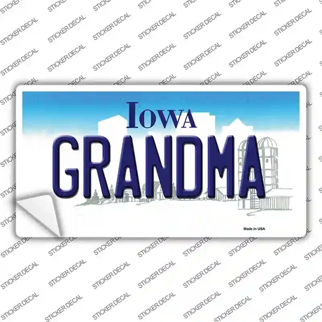 Grandma Iowa Novelty Sticker Decal