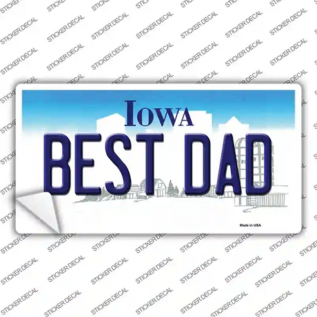 Best Dad Iowa Novelty Sticker Decal