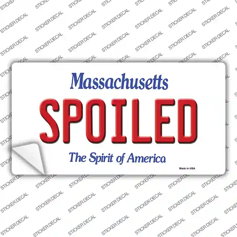 Spoiled Massachusetts Novelty Sticker Decal