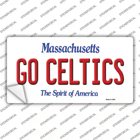 Go Celtics Massachusetts Novelty Sticker Decal