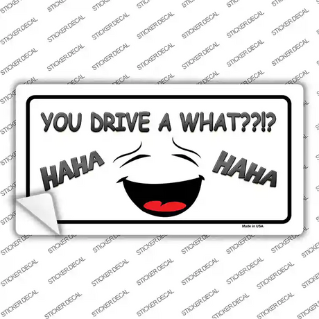 You Drive A What Novelty Sticker Decal