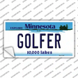 Golfer Minnesota State Novelty Sticker Decal