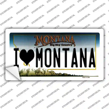 I Love Montana State Novelty Sticker Decal