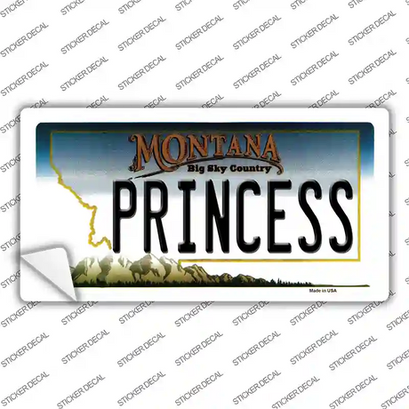 Princess Montana State Novelty Sticker Decal