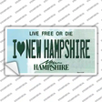 I Love New Hampshire State Novelty Sticker Decal