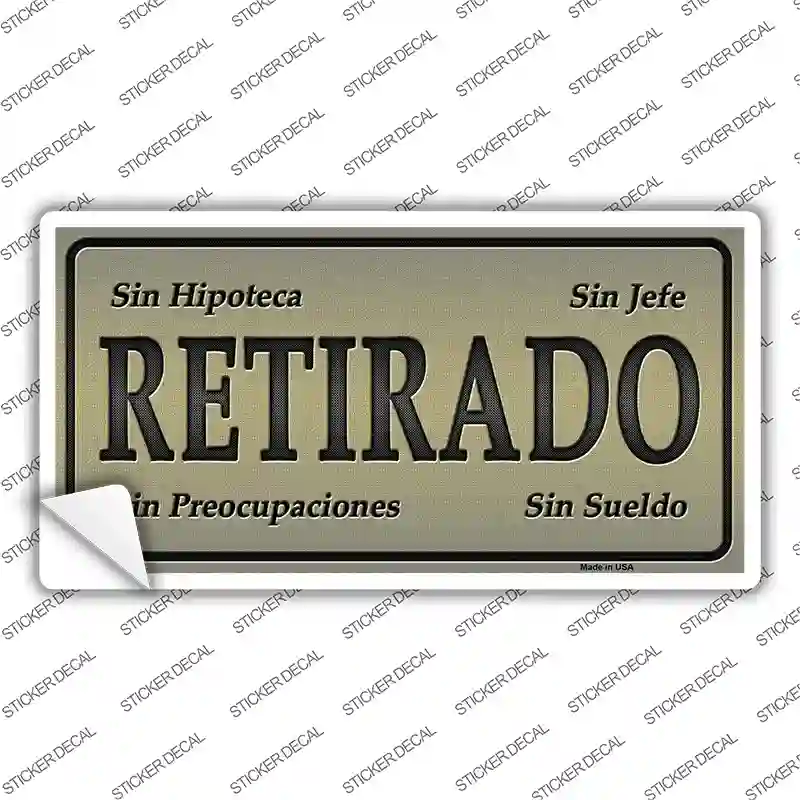 Retirado Novelty Sticker Decal
