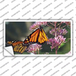 Butterfly Monarch On Flower Novelty Sticker Decal