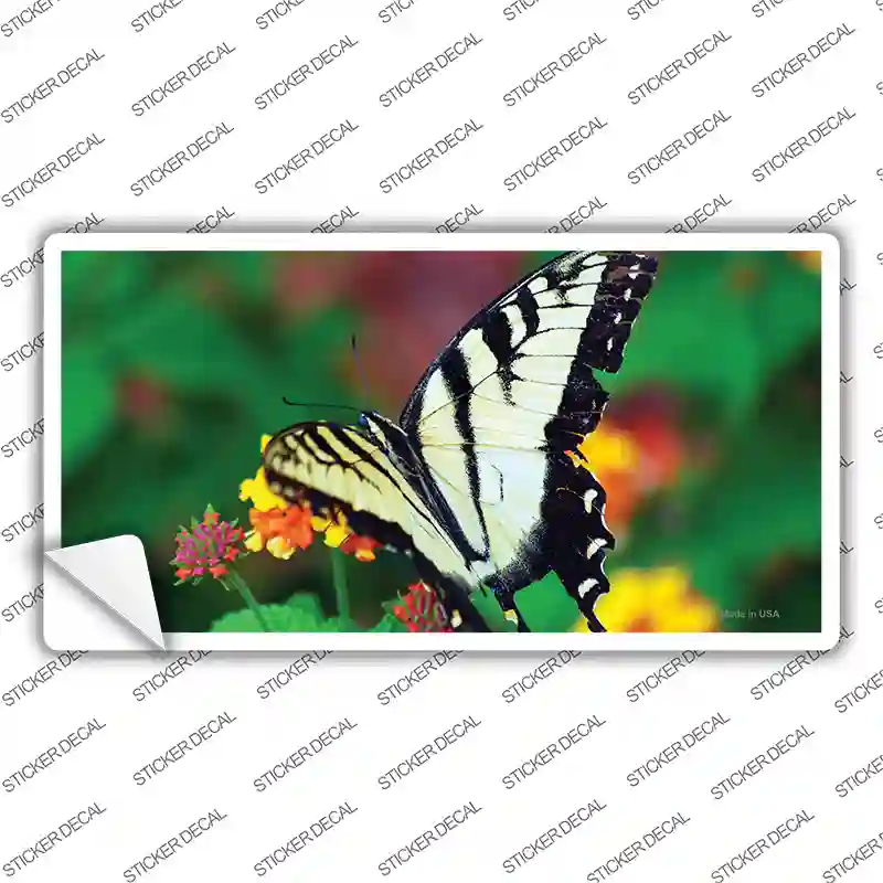 Butterfly Black and White Novelty Sticker Decal