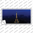Eiffel Tower Night With City Skyline Novelty Sticker Decal