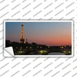 Eiffel Tower Night With River and Bridge Novelty Sticker Decal
