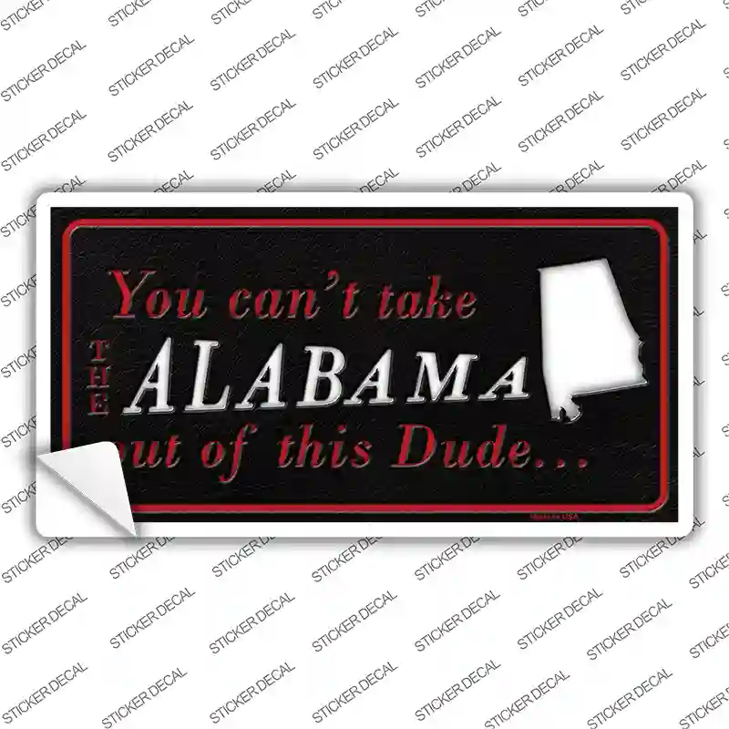 Alabama Dude Novelty Sticker Decal