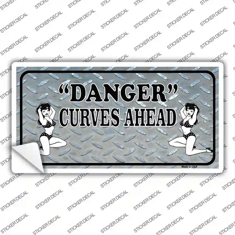 Danger Curves Ahead Novelty Sticker Decal