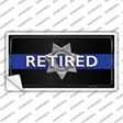 Thin Blue Line Retired Police Novelty Sticker Decal
