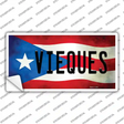 Vieques Puerto Rico Flag Novelty Sticker Decal