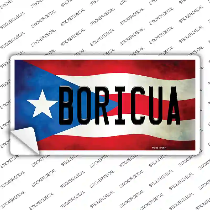 Boricua Puerto Rico Flag Novelty Sticker Decal
