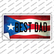 Best Dad Puerto Rico Flag Novelty Sticker Decal