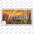 Arizona State Flag Overlay On Cactus Novelty Sticker Decal