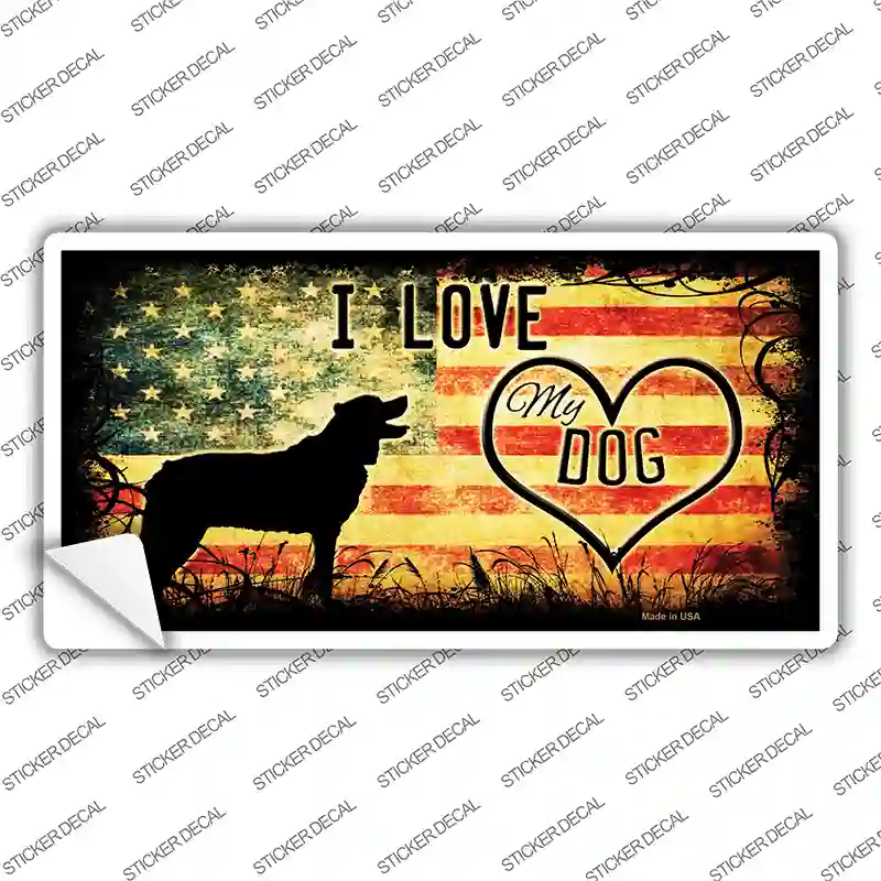 I Love My Dog Novelty Sticker Decal