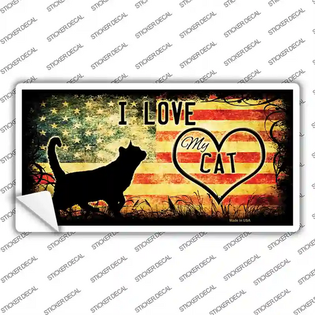 I Love My Cat Novelty Sticker Decal