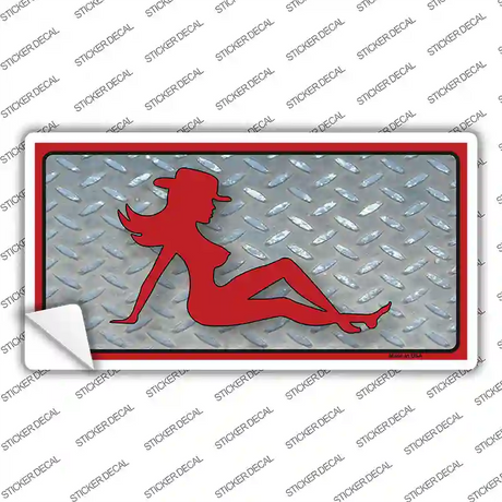 Cowgirl Mud Flap Novelty Sticker Decal