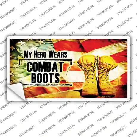 My Hero Wears Combat Boots Novelty Sticker Decal