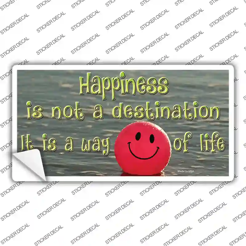 Happiness Way Of Life Ball Novelty Sticker Decal