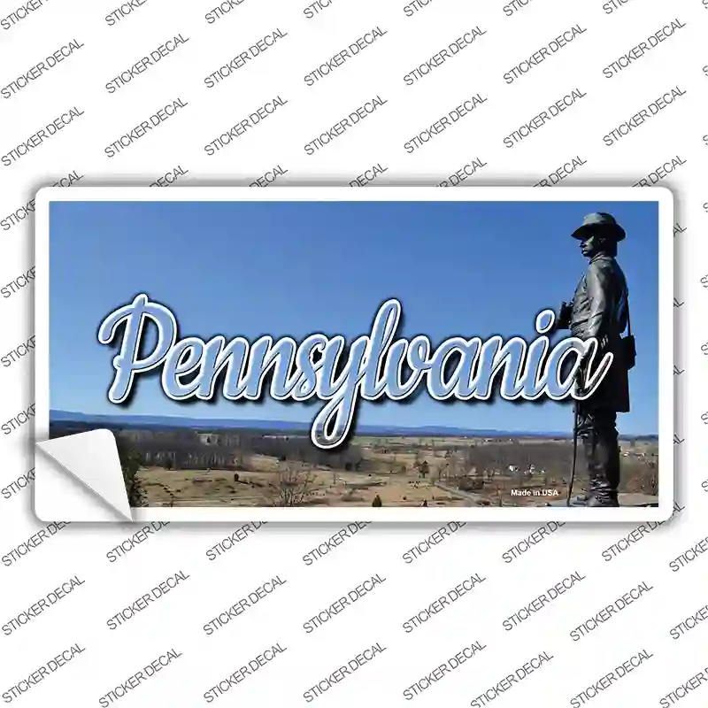 Pennsylvania Gettysburg Statue State Novelty Sticker Decal