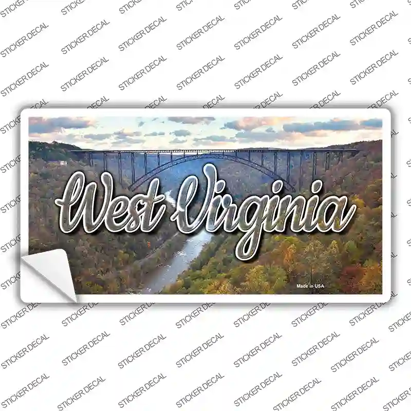 West Virginia River Bridge State Novelty Sticker Decal